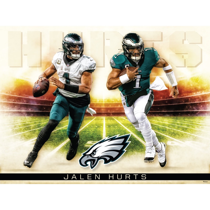 Jalen Hurts – Icon Series – Peel & Stick Poster – Official NFL – Philadelphia Eagles – Reusable Vinyl Wall Decal