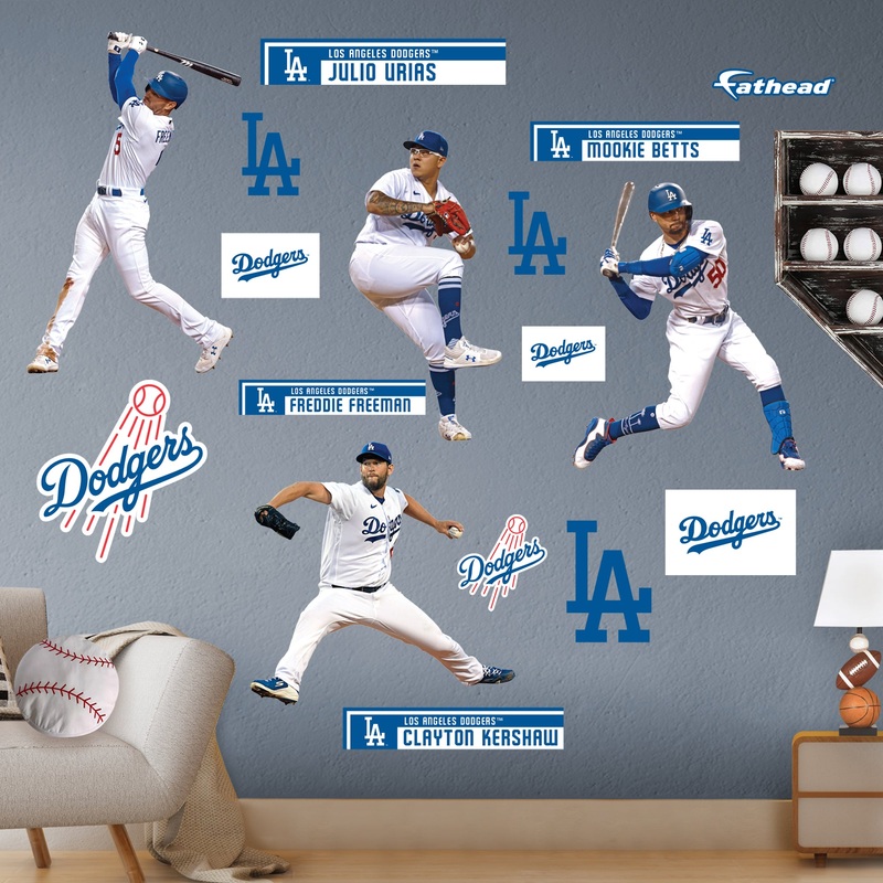 Los Angeles Dodgers – RealBig Players Collection – Official MLB – Reusable Vinyl Wall Decals