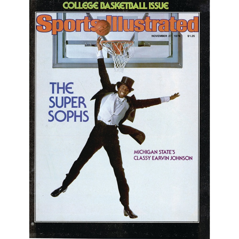 Magic Johnson – November 1978 Sports Illustrated Cover – Peel & Stick Poster – Official NCAA – Michigan State Spartans – Reusable Vinyl Wall Decal