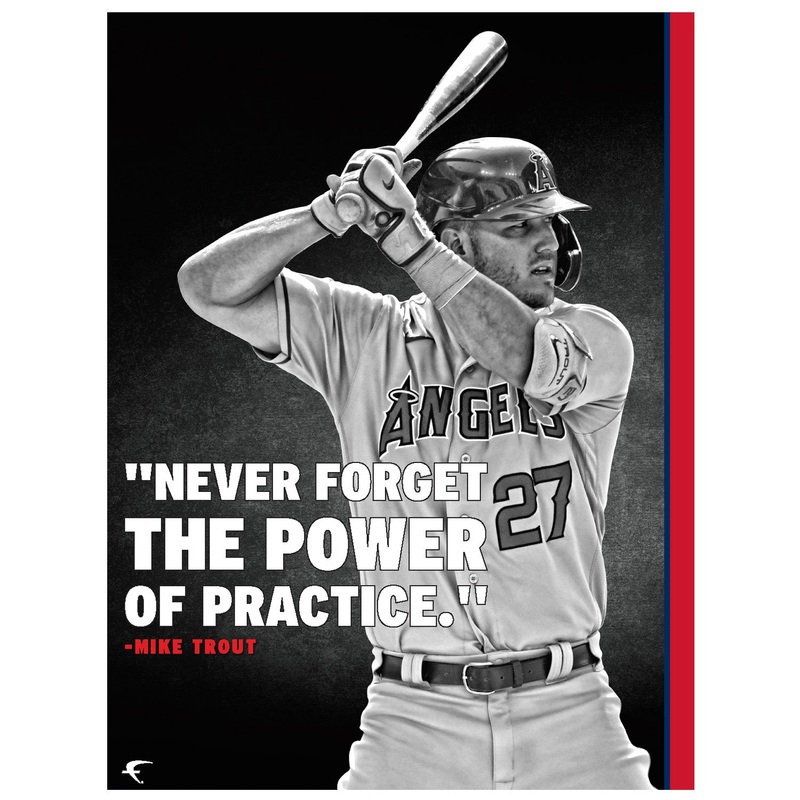 Mike Trout – Inspirational – Peel & Stick Poster – Official MLB – Los Angeles Angels – Reusable Vinyl Wall Decal #2