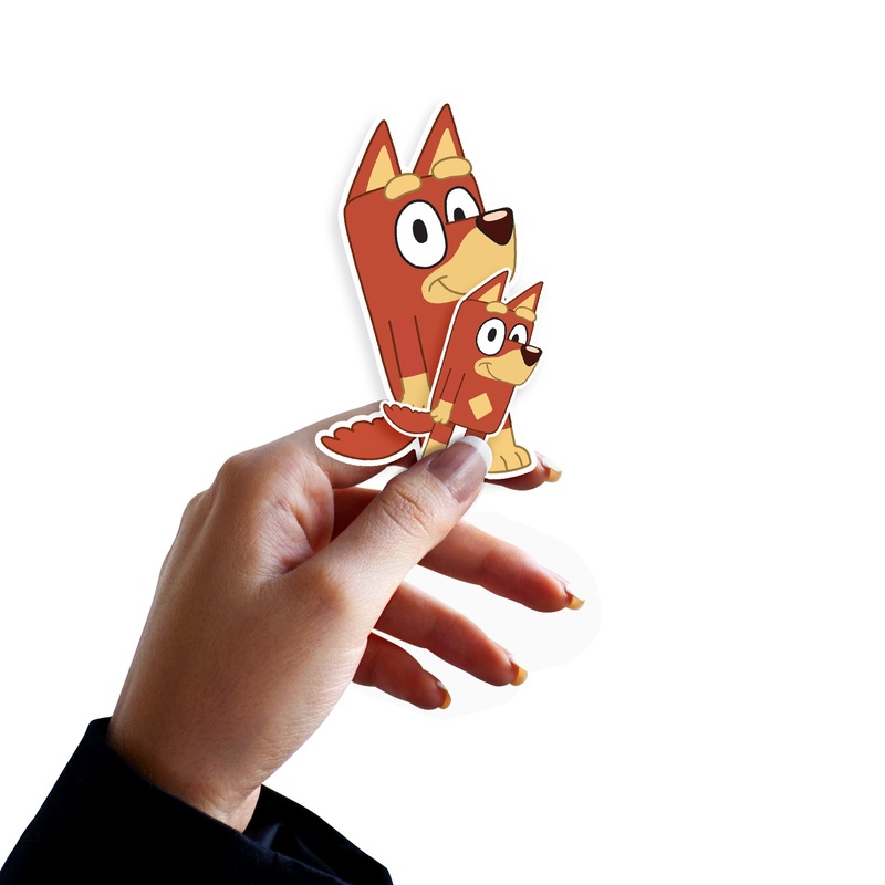 Rusty – 5 Character Minis (Mixed Sizes) – Official BBC – Bluey – Reusable Vinyl Decals