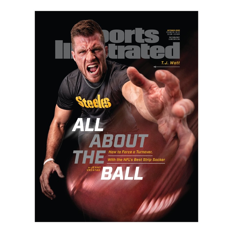 T.J. Watt – October 2020 Sports Illustrated Covers – Peel & Stick Poster – Official NFL – Pittsburgh Steelers – Reusable Vinyl Wall Decal