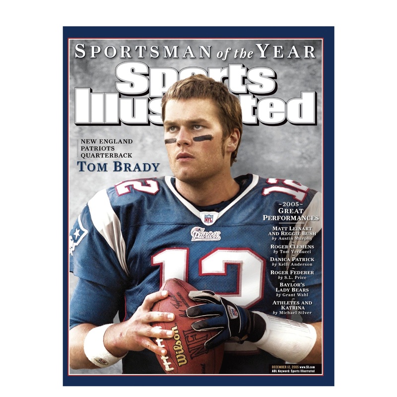 Tom Brady – December 2005 Sportsman of the Year Sports Illustrated Cover – Peel & Stick Poster – Official NFL – New England Patriots – Reusable Vinyl Wall Decal