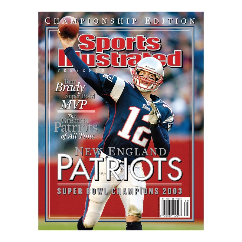 Tom Brady – February 2004 Sports Illustrated Cover – Peel & Stick Poster – Official NFL – New England Patriots – Reusable Vinyl Wall Decal
