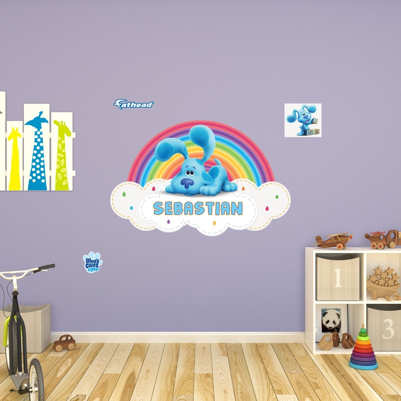 Blue’s Clues – Blue Graphic – With Personalized Name – Official Nickelodeon – Vinyl Transfer Decals
