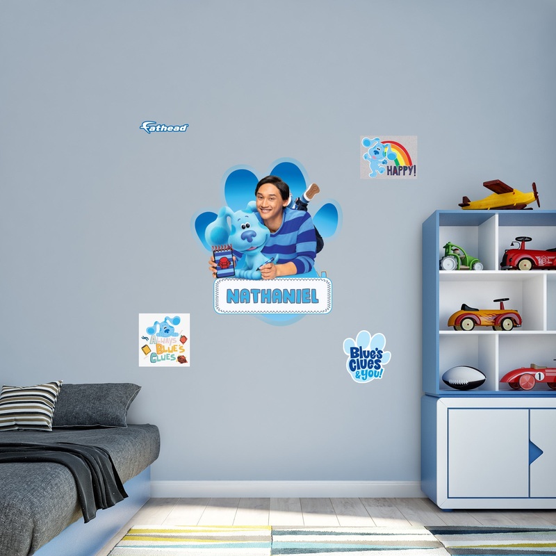 Blue’s Clues – Josh and Blue Graphic – With Personalized Name – Official Nickelodeon – Vinyl Transfer Decals
