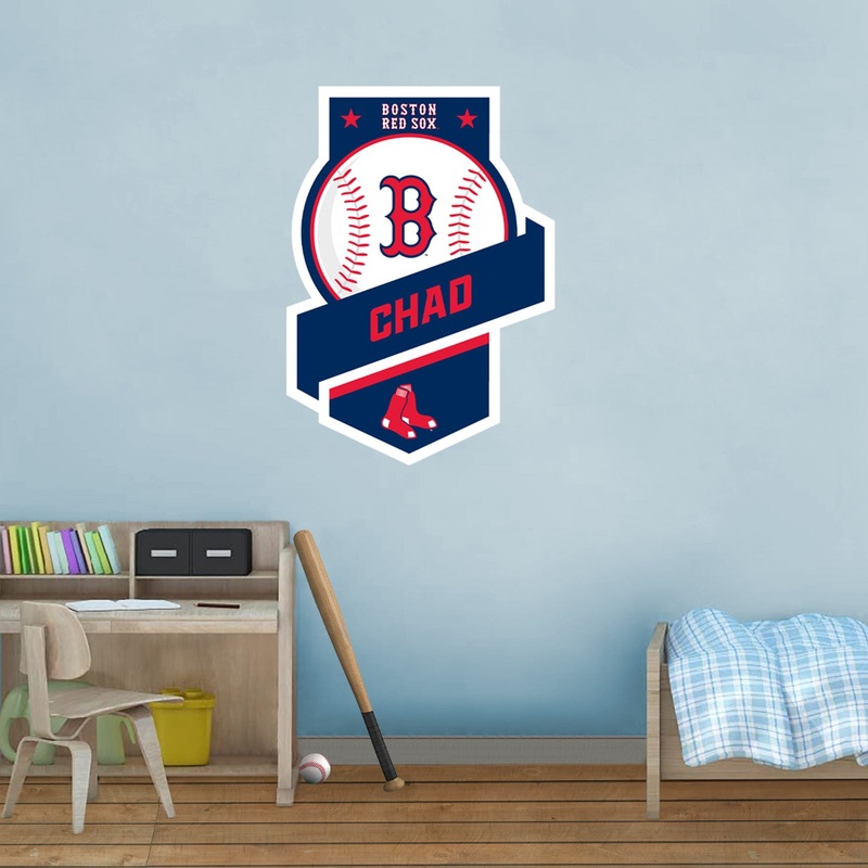Boston Red Sox – Banner Logo – With Personalized Name – Official MLB – Vinyl Transfer Decal