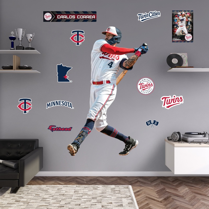 Carlos Correa – RealBig Collection – Official MLB – Minnesota Twins – Reusable Vinyl Wall Decals