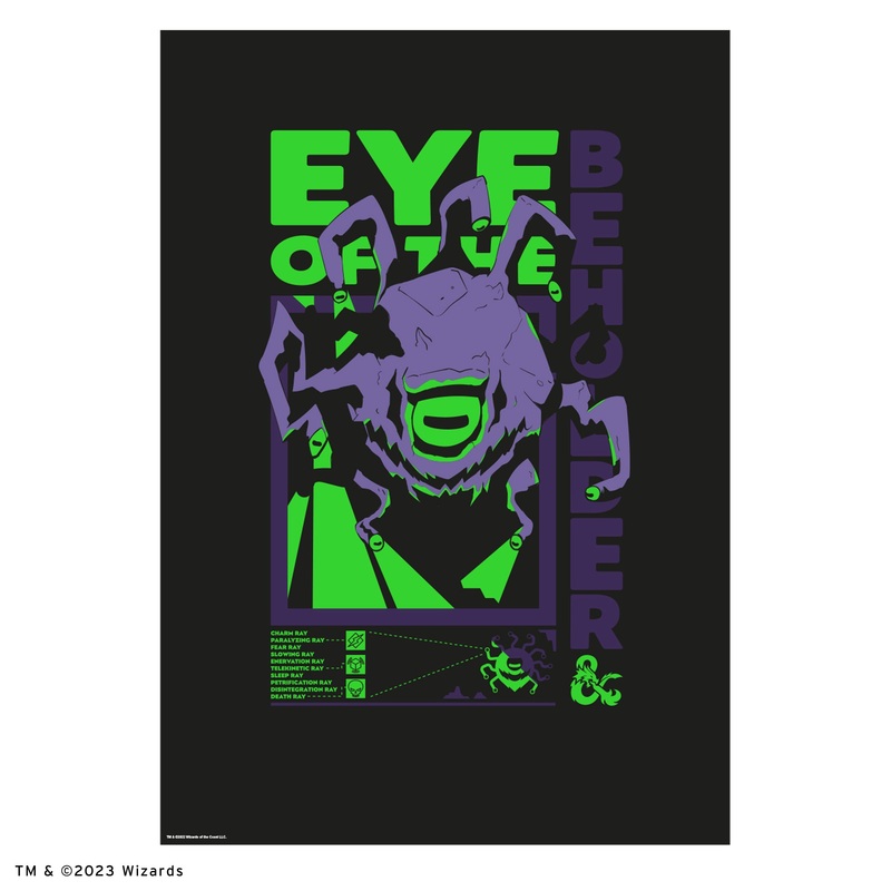 Dungeons & Dragons Eye of the Beholder – Peel & Stick Poster – Official Hasbro – Reusable Vinyl Wall Decal