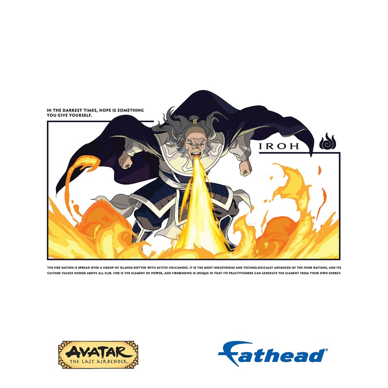 Iroh – Peel & Stick Poster – Official Nickelodeon – Avatar The Last Airbender – Reusable Vinyl Wall Decal