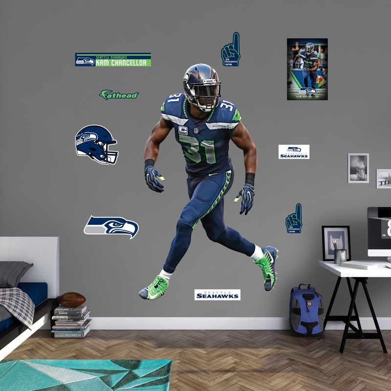 Kam Chancellor Legend – RealBig Collection – Official NFL – Seattle Seahawks – Reusable Vinyl Wall Decals