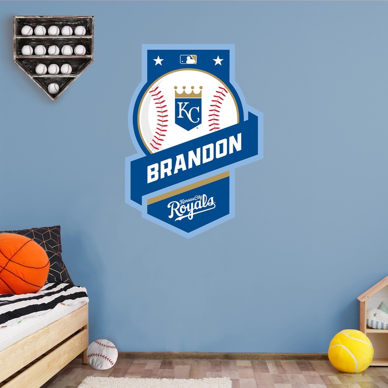 Kansas City Royals – Banner Badge – With Personalized Name – Official MLB – Vinyl Transfer Decal
