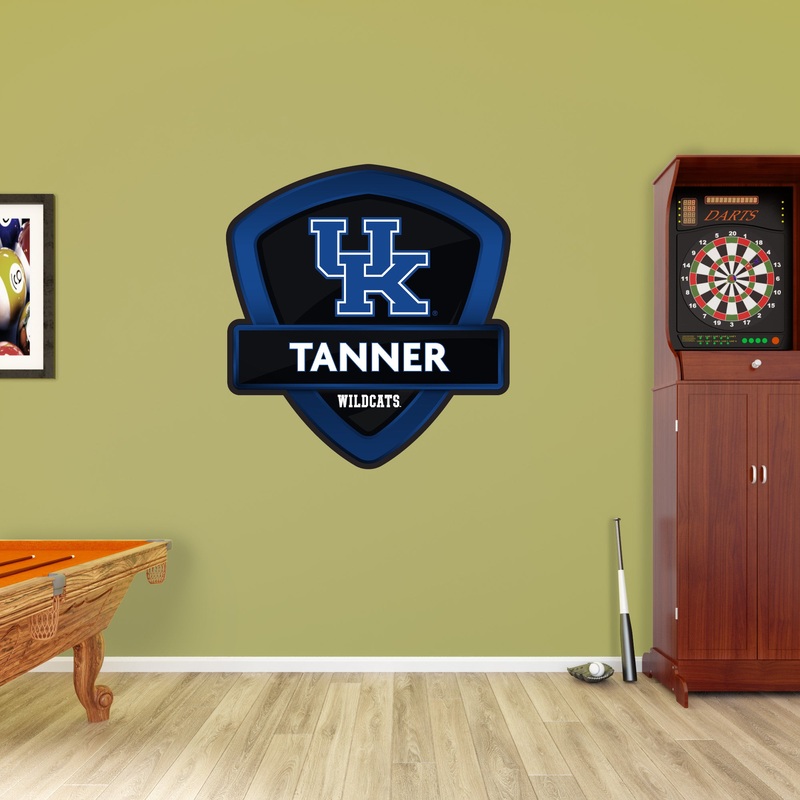 Kentucky Wildcats – Badge – With Personalized Name – Official NCAA – Vinyl Transfer Decal
