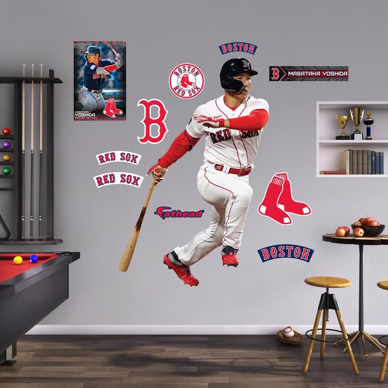 Masataka Yoshida – RealBig Collection – Official MLB – Boston Red Sox – Reusable Vinyl Wall Decals