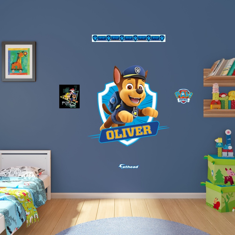 Paw Patrol – Chase Badge – With Personalized Name – Official Nickelodeon – Vinyl Transfer Decals #1