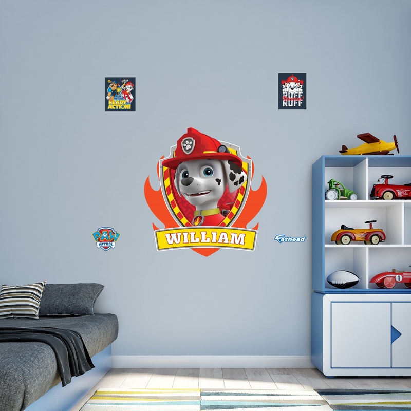 Paw Patrol – Marshall Graphic – With Personalized Name – Official Nickelodeon – Vinyl Transfer Decals #2