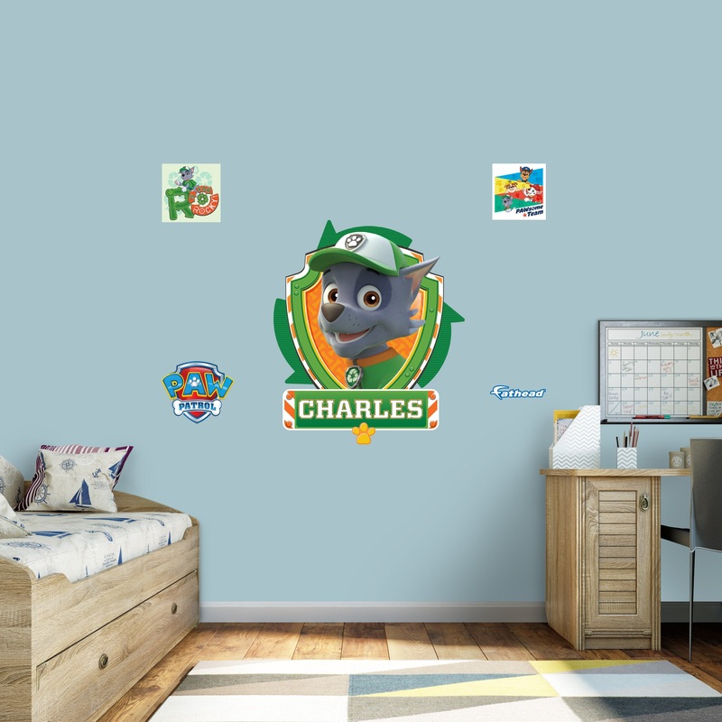Paw Patrol – Rocky Graphic – With Personalized Name – Official Nickelodeon – Vinyl Transfer Decals #2