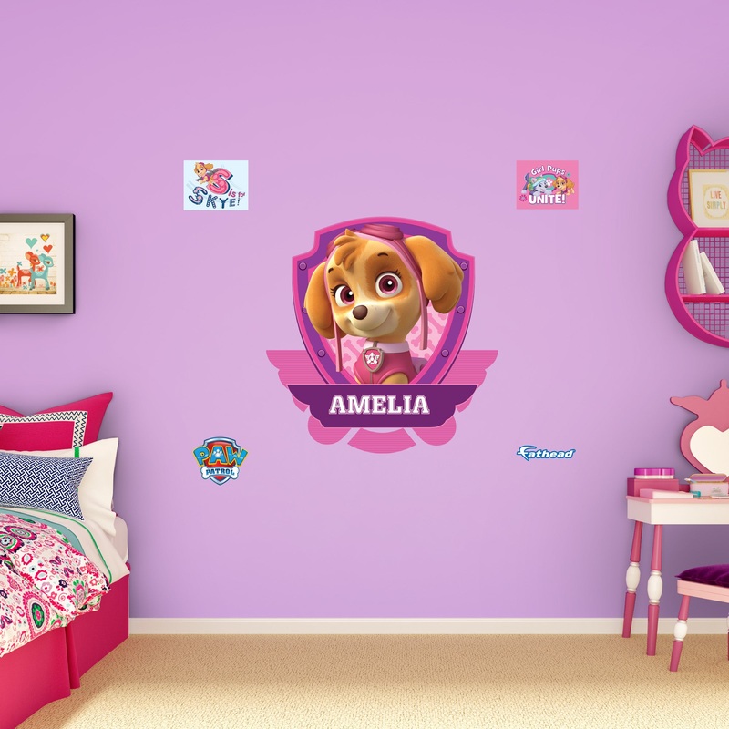Paw Patrol: Skye Personalized Name Icon – Officially Licensed Nickelodeon Removable Adhesive Decal