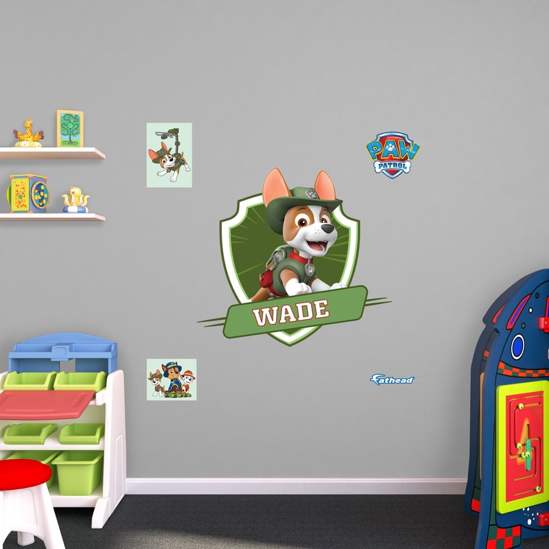 Paw Patrol – Tracker Badge – With Personalized Name – Official Nickelodeon – Vinyl Transfer Decals
