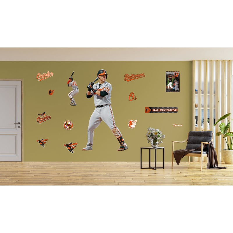 Ryan Mountcastle – RealBig Collection – Official MLB – Baltimore Orioles – Reusable Vinyl Wall Decals