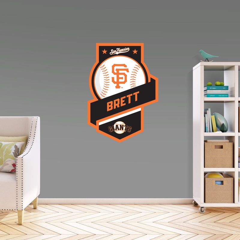 San Francisco Giants – Banner Badge – With Personalized Name – Official MLB – Vinyl Transfer Decal