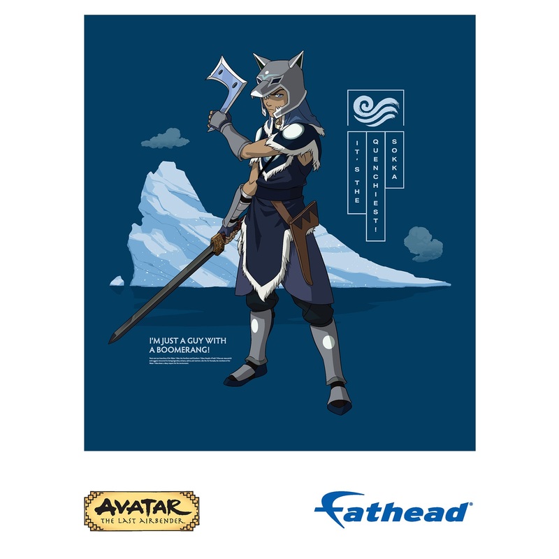 Sokka – Peel & Stick Poster – Official Nickelodeon – Avatar The Last Airbender – Reusable Vinyl Wall Decal