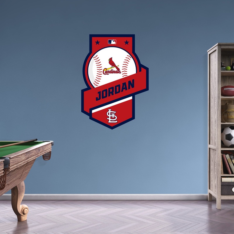 St. Louis Cardinals – Banner Badge – With Personalized Name – Official MLB – Vinyl Transfer Decal