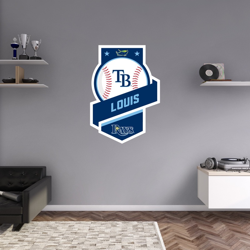Tampa Bay Rays – Banner Logo – With Personalized Name – Official MLB – Vinyl Transfer Decal