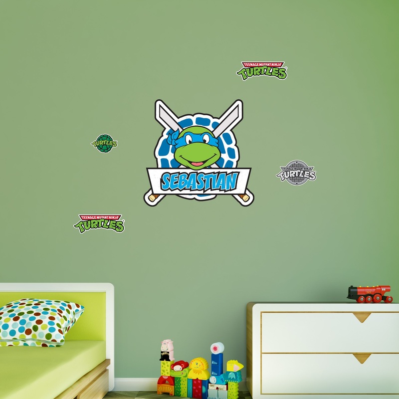 Teenage Mutant Ninja Turtles – Leonardo Shell Badge Graphic – With Personalized Name – Official Nickelodeon – Vinyl Transfer Decals