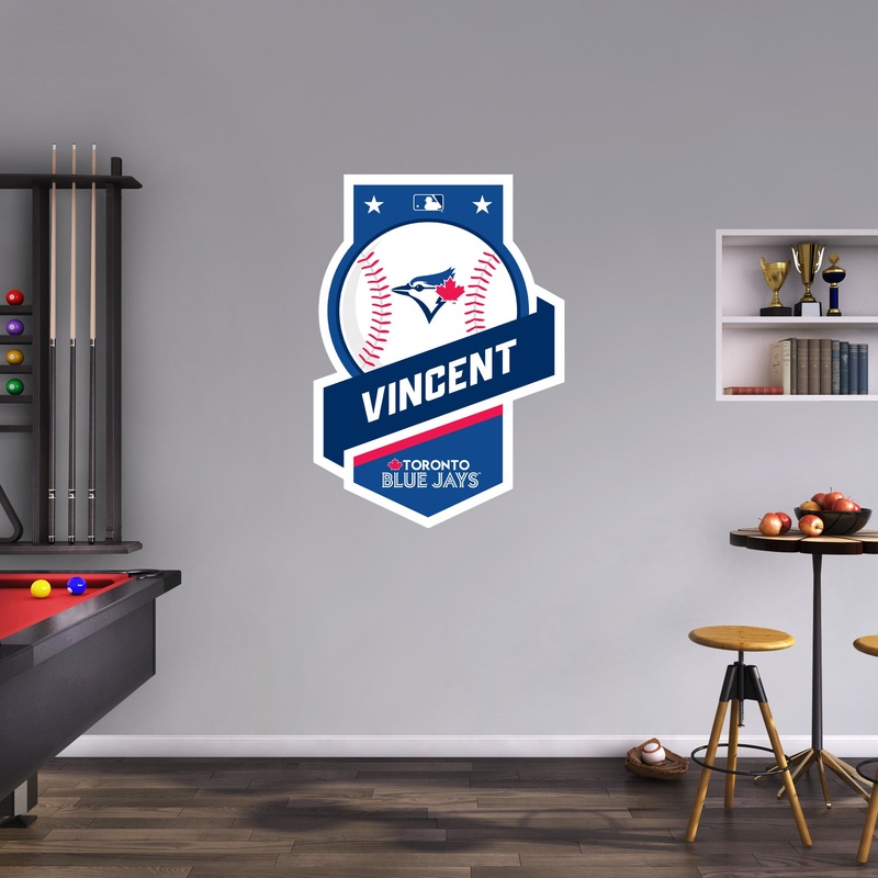 Toronto Blue Jays – Banner Logo – With Personalized Name – Official MLB – Vinyl Transfer Decal