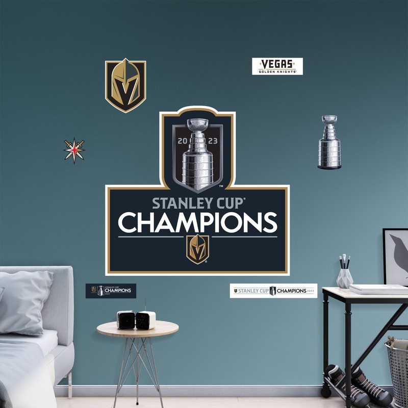 Vegas Golden Knights – RealBig 2023 Stanley Cup Champions Logo Collection – Official NHL – Reusable Vinyl Wall Decals