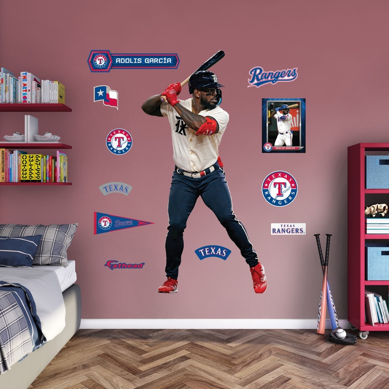 Adolis Garca – RealBig City Connect Collection – Official MLB – Texas Rangers – Reusable Vinyl Wall Decals