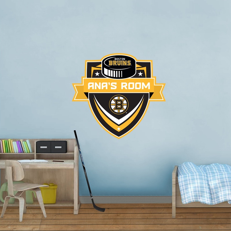 Boston Bruins – Badge – With Personalized Name – Official NHL – Vinyl Transfer Decal