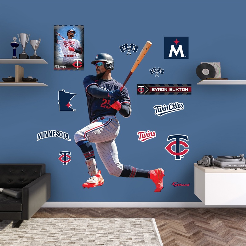 Byron Buxton – RealBig Collection – Official MLB – Minnesota Twins – Reusable Vinyl Wall Decals