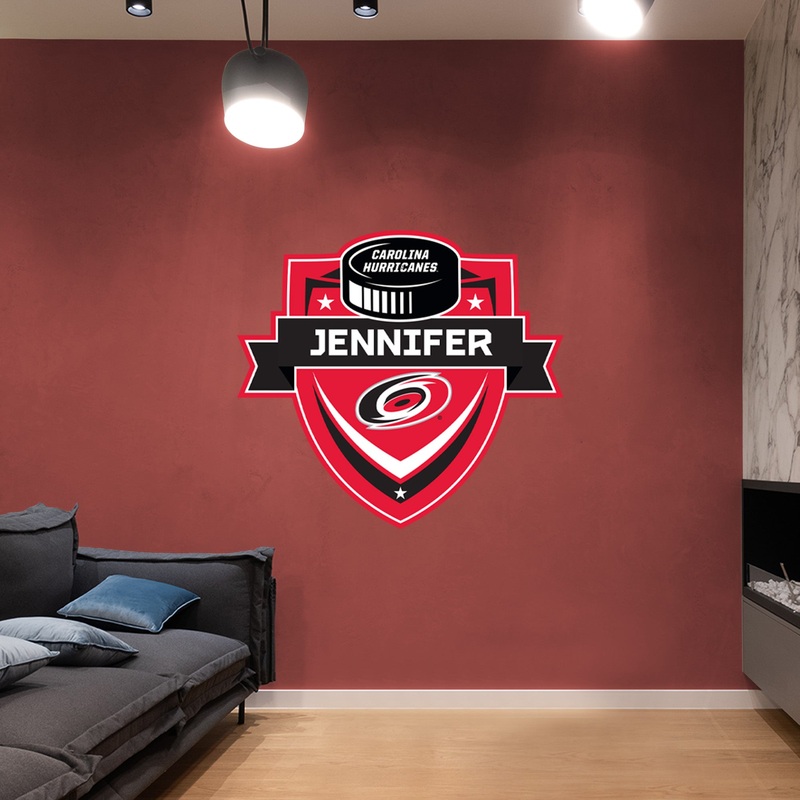 Carolina Hurricanes – Badge – With Personalized Name – Official NHL – Vinyl Transfer Decal #2