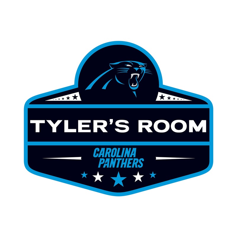 Carolina Panthers – Badge – With Personalized Name – Official NFL – Reusable Vinyl Transfer Decal