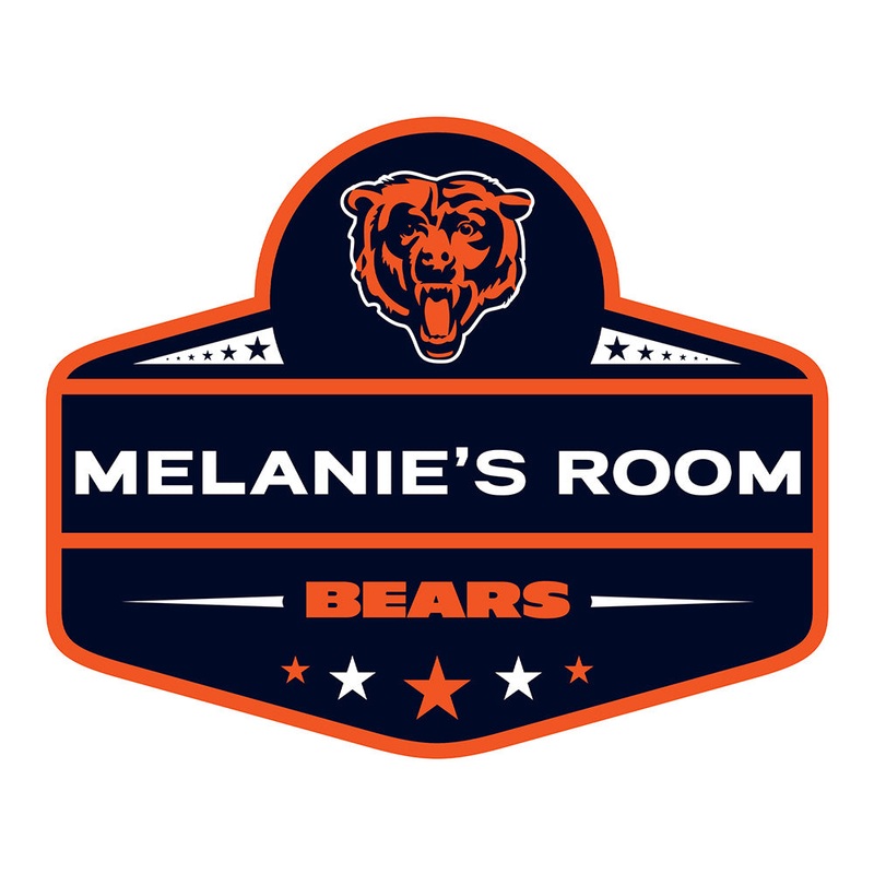 Chicago Bears – Badge – With Personalized Name – Official NFL – Reusable Vinyl Transfer Decal