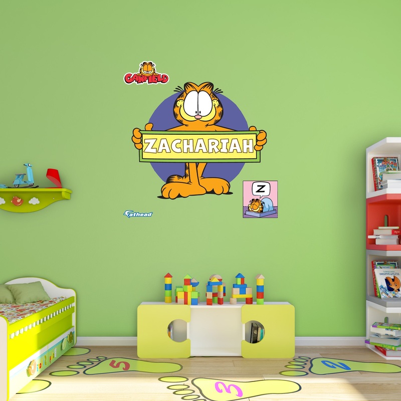 Garfield – Garfield Graphic – With Personalized Name – Official Nickelodeon – Vinyl Transfer Decals