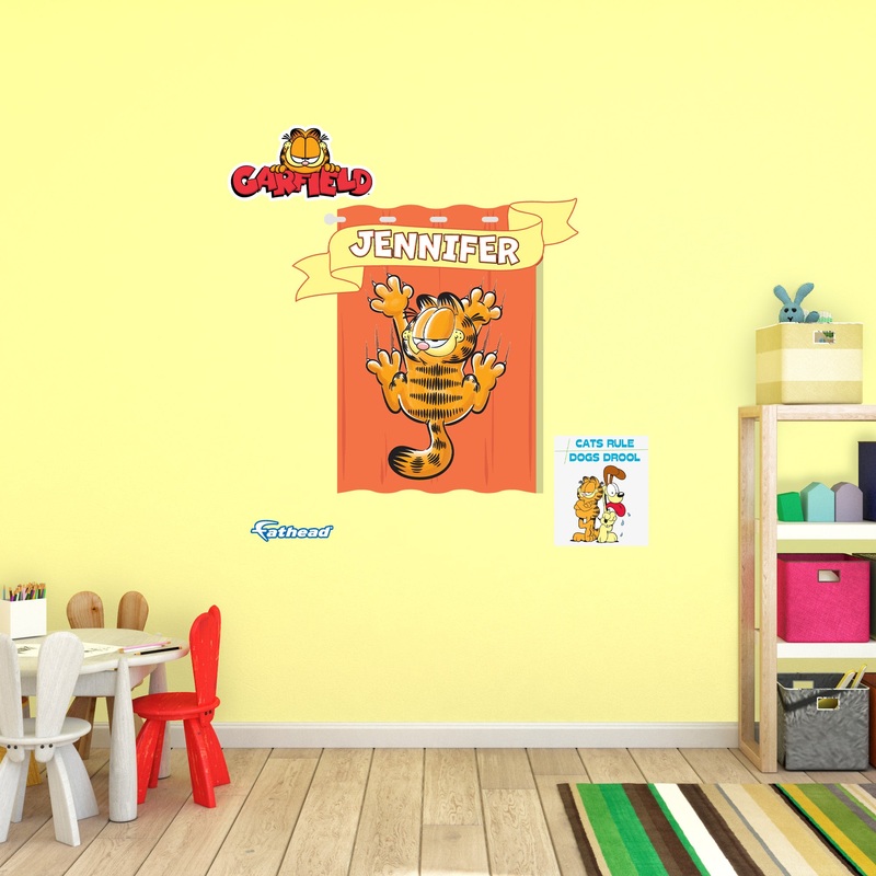 Garfield – Scratch Graphic – With Personalized Name – Official Nickelodeon – Vinyl Transfer Decals