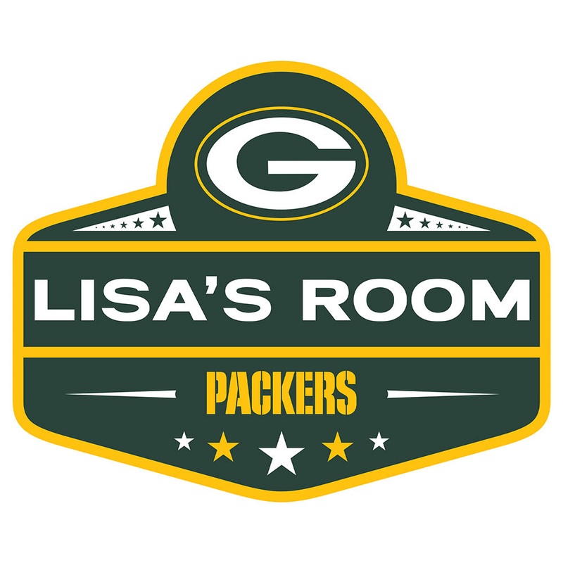 Green Bay Packers – Badge – With Personalized Name – Official NFL – Reusable Vinyl Transfer Decal #2