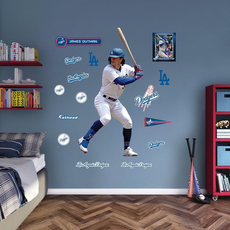 James Outman – RealBig Collection – Official MLB – Los Angeles Dodgers – Reusable Vinyl Wall Decals