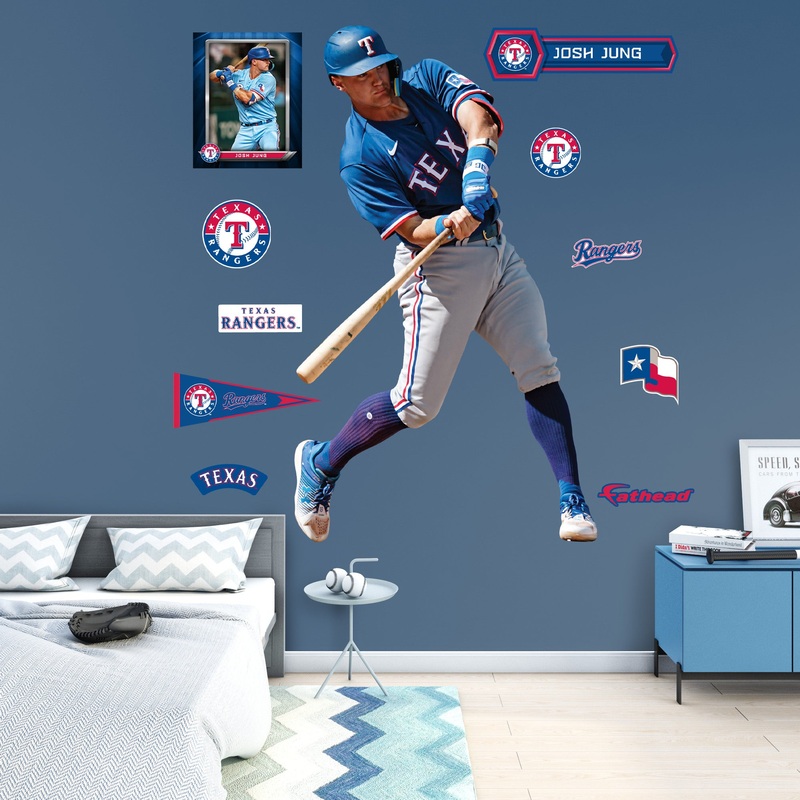 Josh Jung – RealBig Collection – Official MLB – Texas Rangers – Reusable Vinyl Wall Decals