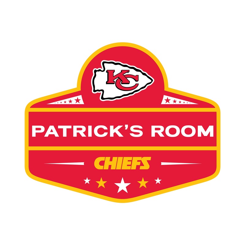 Kansas City Chiefs – Badge – With Personalized Name – Official NFL – Reusable Vinyl Transfer Decal