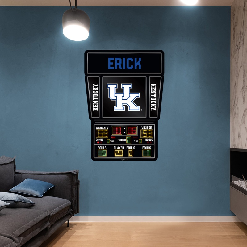 Kentucky Wildcats – Basketball Scoreboard Graphic – With Personalized Name – Official NCAA – Vinyl Transfer Decal