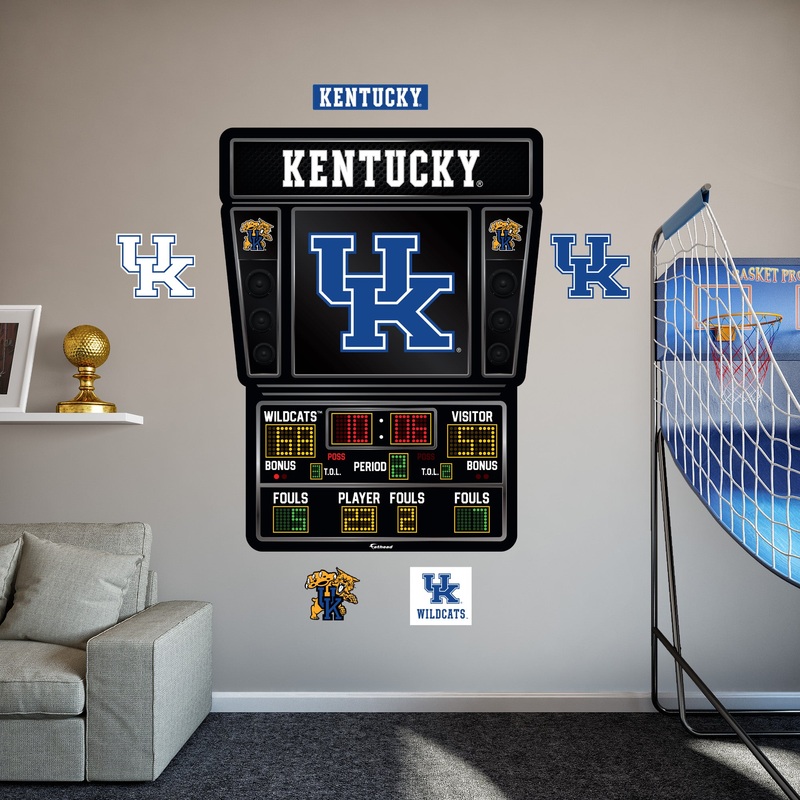 Kentucky Wildcats – RealBig Basketball Scoreboard Collection – Official NCAA – Kentucky Wildcats – Reusable Vinyl Wall Decals