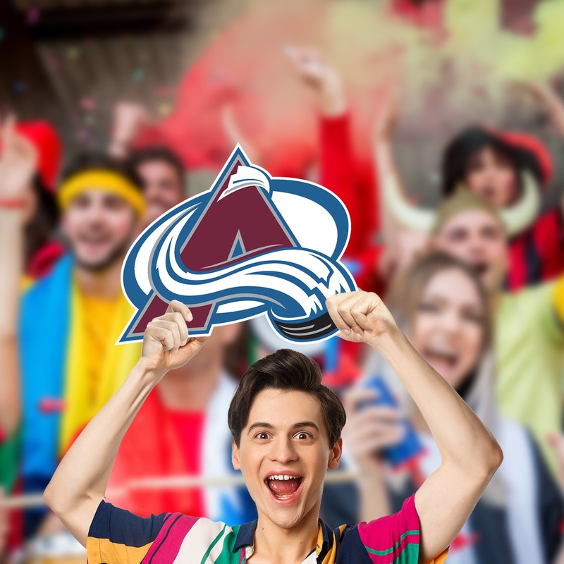 Logo – Big Head – Official NHL – Colorado Avalanche – Foam Core Cutout