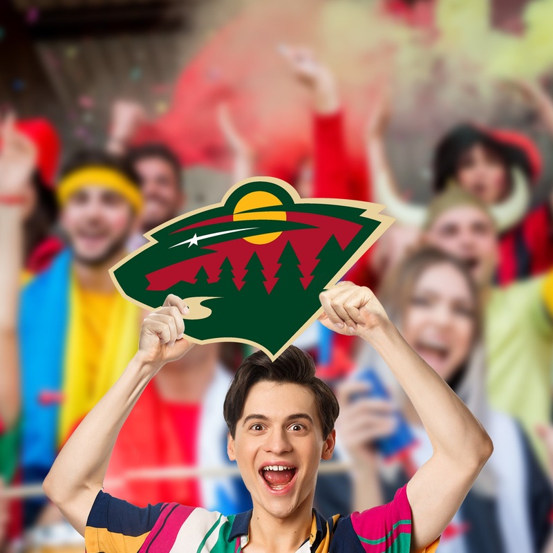Logo – Big Head – Official NHL – Minnesota Wild – Foam Core Cutout