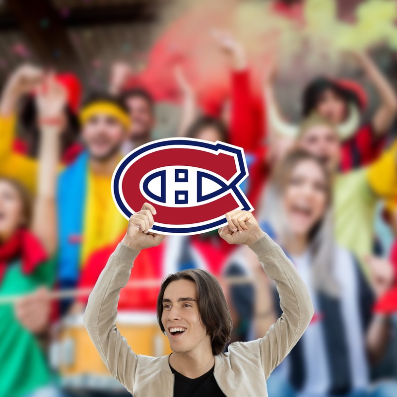 Logo – Big Head – Official NHL – Montreal Canadiens – Foam Core Cutout