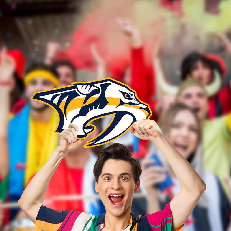 Logo – Big Head – Official NHL – Nashville Predators – Foam Core Cutout