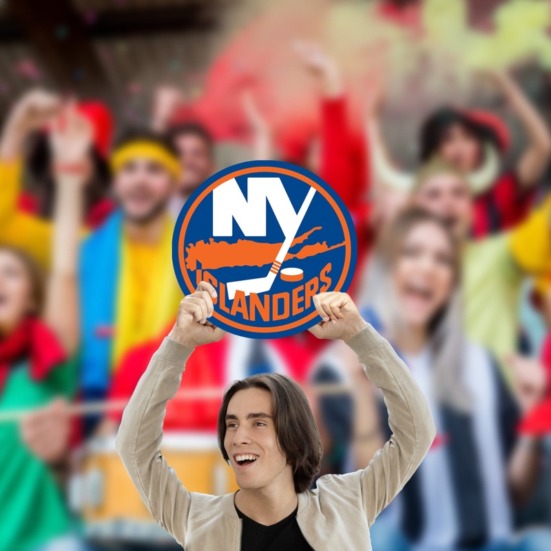 Logo – Big Head – Official NHL – New York Islanders – Foam Core Cutout